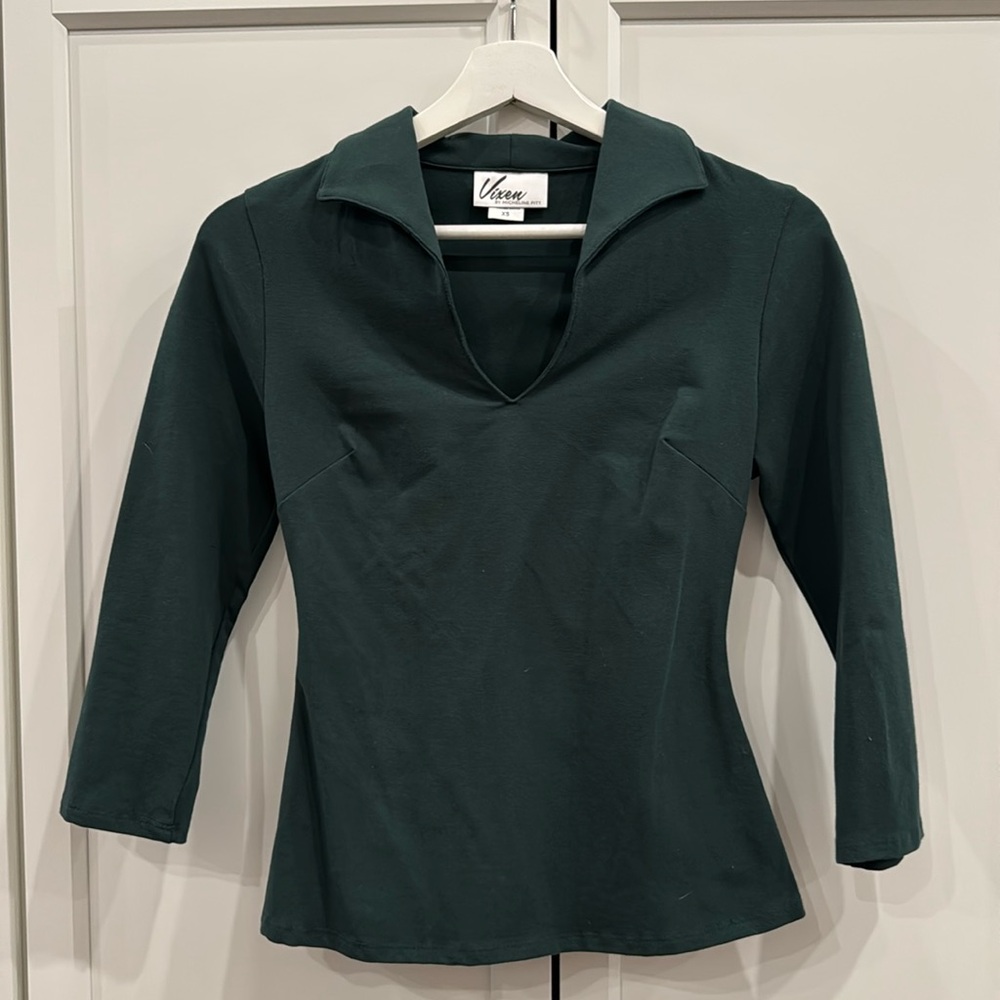 VIXEN TOP in hunter green by Vixen by Mitcheline Pitt
